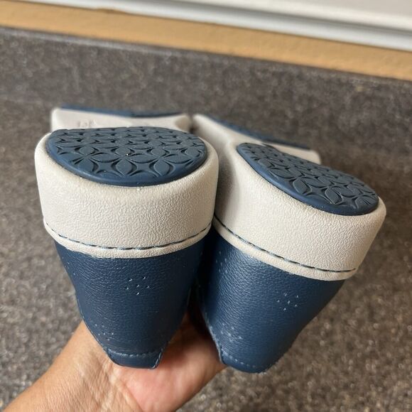 Dansko Women's EU 40 US 9.5 Blue Suede Slip On Comfort Casual Arch Support Shoes - Picture 8 of 11